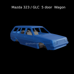 Nuevo-proyecto-29.png Fichier STL Mazda 323 / GLC 5 door Wagon - carrosserie de voiture・Design imprimable en 3D à télécharger