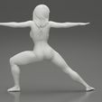 10010.jpg Young Woman Practicing Yoga Lesson Doing Warrior Two 3D Print Model