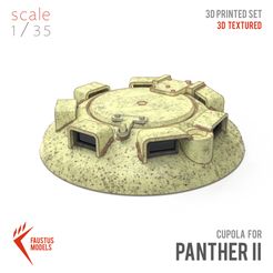 pantherparts.jpg STL file Panther II Cupola 3D PRINT・3D printing template to download