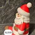 20231207_192055.jpg Ho Ho Santa decoration with knitted pattern