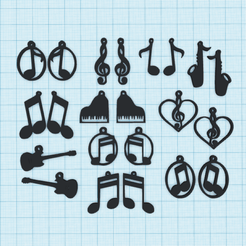 musica.png Earrings with musical notes and instruments