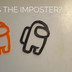 Imposter.jpg Бесплатный STL файл Among Us keychain・Шаблон для загрузки и 3D-печати