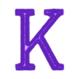 K.stl Elegant Chiseled Font Alphabet and Numbers (40 3d models)