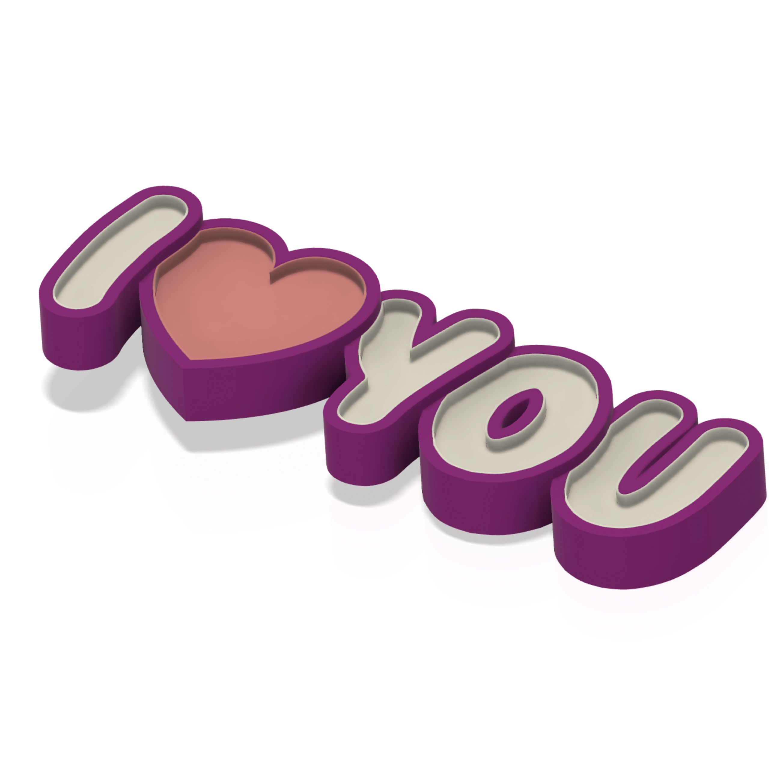 i-love-you-3.jpg Free 3D file LED LAMP WITH NAME - FREE VERSION - I LOVE YOU・3D print design to download, HStudio3D
