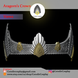 AragornCrown3.png Aragorn Crown/ King Elessar Crown Return of the King 3d digital download