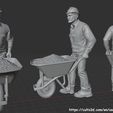 Worker-with-wheelbarrow.jpg Travailleur avec une brouette