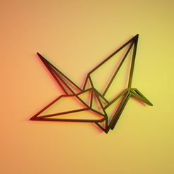 origami.png STL file geometric origami painting・3D printable model to download, Lartis16