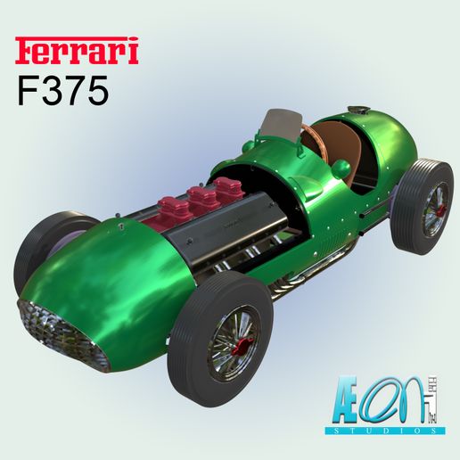 🛞 Ferrari F375 1950 – 1:8 Scale Display Model | Classic F1 3D