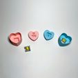 Conversation-Hearts-Keychain-Clicker-Valentine-00a.jpg Conversation Heart Clicker / Valentine Heart Keychain / Fidget - No AMS - Commercial License Included