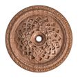 1.jpg Rosette No. 009 - Floral Lattice Ceiling Medallion STL for CNC and 3D Printing