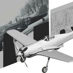 e.jpg STL file FW-190 C V18 Plane・Template to download and 3D print