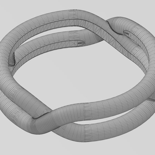 wf2.jpg Anel de elos com nó sobreposto e torcido duplo tamanhos 6 a 10 Modelo de impressão 3D