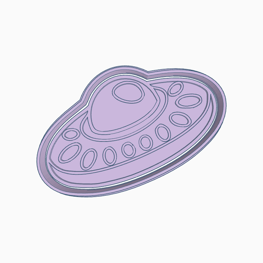 SPACESHIP ALIEN COOKIE CUTTER - 3D model önizlemesi