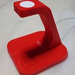 b6c6a8dc1fe4b461b8b327ab24f31f07_display_large.jpg Free STL file Apple watch holder・Model to download and 3D print