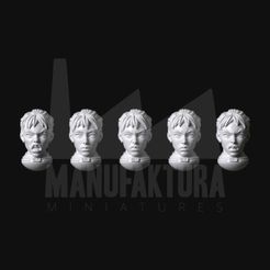 sds06d-01.jpg Archivo STL Sedition Series 06d - Cabezas de Hermanas de Batalla con Caras Emotivas y Pelo Atado hacia Atrás・Modelo de impresión 3D para descargar