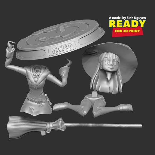 🧙‍♀️ Akko - Little Witch・ 3D File for 3D printing・Cults