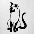 Imagen1-gato-siames.png CAT BREED SIAMESE CAT STICKER 2D WALL ART WALL DECORATIONS