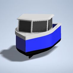 batela fueraborda kolorep.jpg Télécharger le fichier STL petit bateau • Objet pour imprimante 3D, MLL