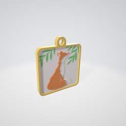 keychain-fox-1.png STL file Keychain - fox (optionally with Adam on it)・3D printer model to download