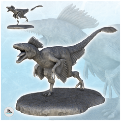 0-5.png Achillobator dinosaur (5) - High detailed Prehistoric animal HD Paleoart