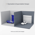 2.1.png Luxury Side Wall Corner Garage with RollUp Door – 1:64 Scale | STL STEP FBX | 3D Print Files | Digital Download