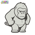 885_cutter.png ANGRY GORILLA COOKIE CUTTER MOLD
