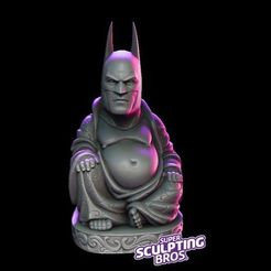3D printed batman buddha.jpg STL-Datei ein weiterer Batman-Buddha kostenlos・Modell zum 3D-Drucken zum herunterladen, prozer
