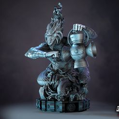 022823-B3DSERK-Larfleeze-Bust-Promo-01.jpg Archivo 3D B3DSERK Febrero plazo 2023: Larfleeze Bust 1/4 listo para imprimir・Objeto imprimible en 3D para descargar