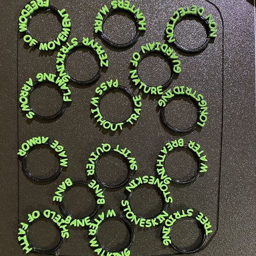 🧸 DnD Condition Rings - OpenSCAD・Free STL File for ・Cults