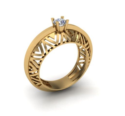 Premium Diamond Ring US 5.5 STL file