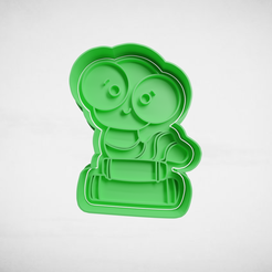 push-diseño.png Archivo STL gusano sobre libros・Modelo para descargar y imprimir en 3D