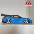 5b87aa6f-b55b-4dea-a5df-ef6a0f1efe84f.png Tamiya TT-02 Porsche GT3 RS Aleta de tiburón y alerón trasero estilo Manthey