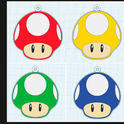 seta-tinker.png STL file Supermario Mushroom Key Chain・3D printer design to download