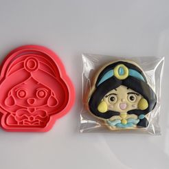 IMG_6456.jpeg Archivo STL DISNEY PRINCESS Jasmine COOKIE, FONDANT, CLAY CUTTER, AND STAMP・Objeto imprimible en 3D para descargar