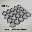 heart_05.png Heart Shaped Cookie or Cracker Multi Cutter | Cuts 20 cookies at once | with Commercial License