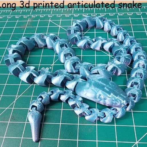 Articulated 24 inch toy snake 3D model