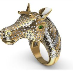 HORSE1.jpg Fichier STL PIERRES DE BAGUE DE CHEVAL・Modèle pour imprimante 3D à télécharger