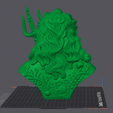 Poseidon2.png Бюст Посейдона - мифологический греческий бог 3D модель