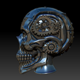 robot_skull_bust_render.png Cyberpunk Mechanical Skull – Sci-Fi Robot Skull Bust – 3D Print STL