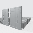 MHB05C-HG-SciFi BLDG Customizable Storage Box layout-3.png -MHB05C- Mecha Hangar Bay 05 SciFi-BLDG customizable Gift Box 3D print model Files