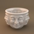 Pot-Faces-of-Joy-Multi-Face-Smiling-Planter-STL-for-3D-Printing-5.jpg Pot Faces of Joy - Multi-Face Smiling Planter STL for 3D Printing