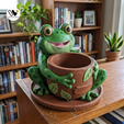 1.png Cute Frog Plant Pot | 3D Printable Planter STL