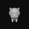 90.png Cartoon Hippo for 3D Printing