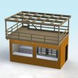 FACEBRICK BUILDING FRONT WITH BEAMS.JPG 1:32 scale face-brick building with roof deck