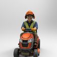 mp2.jpg Riding Lawn Mower with Driver 1/32 Scale - Slot Car Garden Scenery