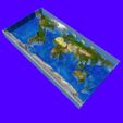 Map world 3D - Plane escala 1in200Mill jpg6.jpg Topographical map - flat relief 1 in 200 million