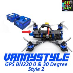 Vannystyle-GPS-BN220-3.jpg Archivo STL Soporte para GPS con marco Vannystyle para BN220 y TBS M8.2・Modelo para descargar e imprimir en 3D, STLDroneParts