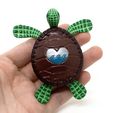 turtle_pic6.jpg Cute Detailed Sea Turtle Decoration Paperweight w/ Heart and Waves on Shell