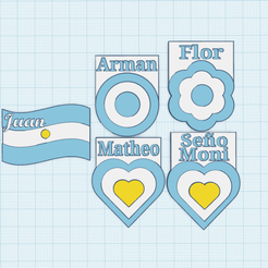 imagen_2023-05-24_150526798.png STL file (PACK) CUSTOMIZABLE MEN'S/WOMEN'S BADGE (PACK)・3D print design to download