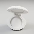 hinged-seashell-ring-box-3d-print-3-back.jpg Hinged Seashell Ring Box — 3D Printable Collectible | Shelf Display | Fan Gift